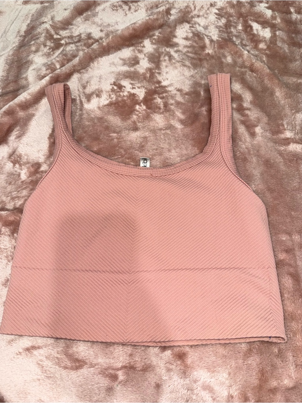 Pink Ribbed Tank Top